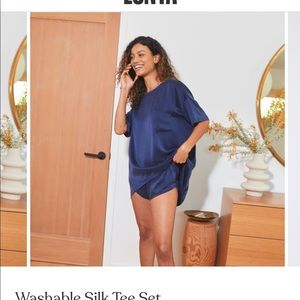 Lunya washable silk tee set